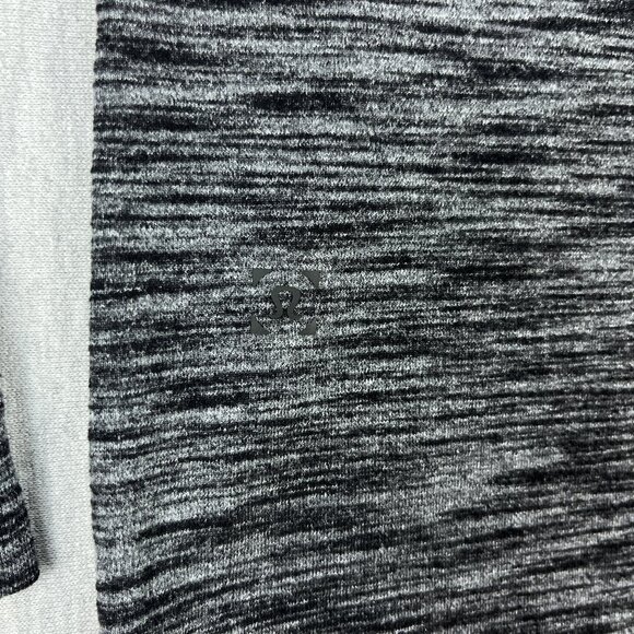 Lululemon Pulse Slub Henley Shirt Mens L (Est) Heather Black Pullover Stretch - Picture 5 of 8